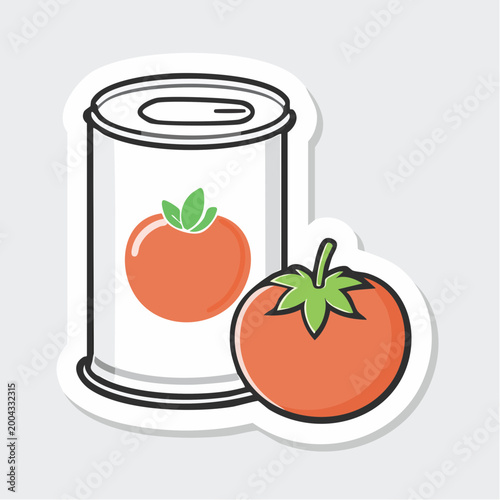 Canned Tomato and Fresh Tomato Icon