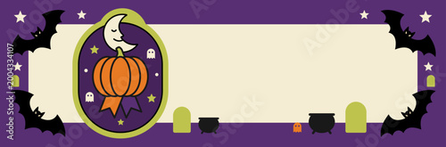 Halloween Promo Banner with Left Visual Block and Right Copy Space