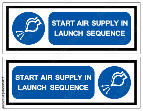 Start Air Supply In Launch Sequence Symbol Sign, Vector Illustration, Isolate On White Background Label. EPS10