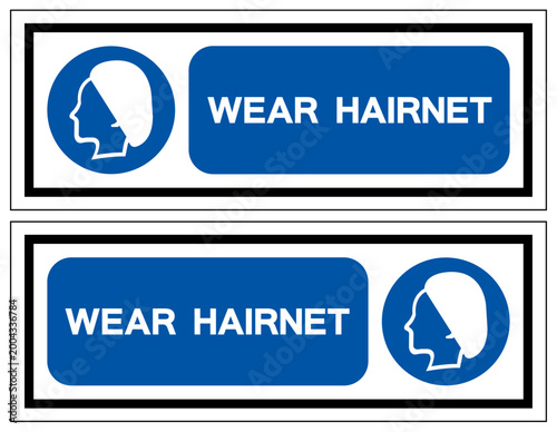 Wear Hair Net Symbol Sign, Vector Illustration, Isolate On White Background Label.EPS10