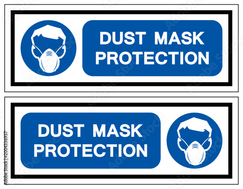 Dust Mask Protection Symbol Sign ,Vector Illustration, Isolate On White Background Label. EPS10
