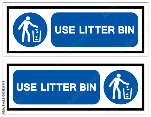 Use Litter Bin Symbol Sign ,Vector Illustration, Isolate On White Background Label. EPS10