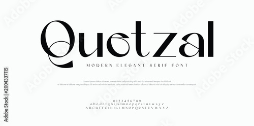 Quetzal, Classic Modern Serif Lettering Minimal Fashion Designs. Typography decoration fonts for branding, wedding.