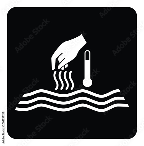 Caution Hot Surface Do Not Touch Symbol Sign,Vector Illustration, Isolated On White Background Label. EPS10