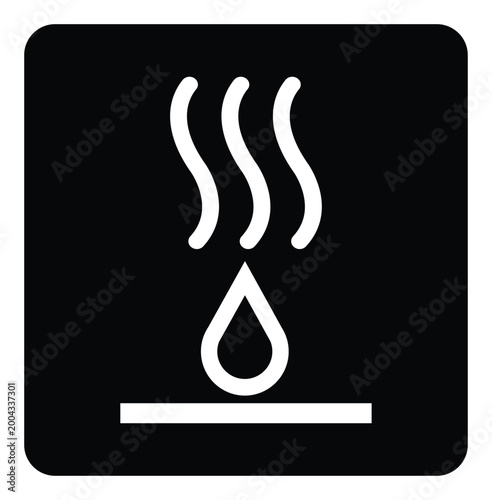 Caution Hot Surface Do Not Touch Symbol Sign,Vector Illustration, Isolated On White Background Label. EPS10