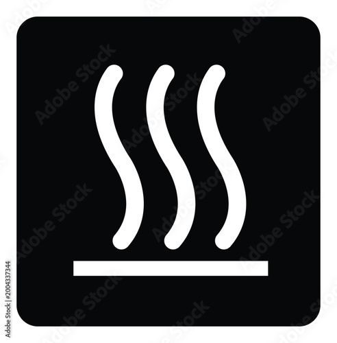 Caution Hot Surface Do Not Touch Symbol Sign,Vector Illustration, Isolated On White Background Label. EPS10