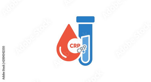 CRP Blood Test Icon: Inflammation Marker in Medical Diagnostics