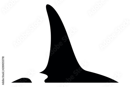 Fotografia Sharp silhouette of a sailboat with a distinctive mast against a white backgroun