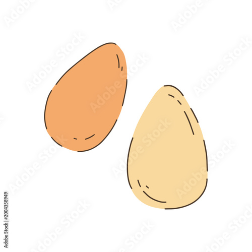 Fresh eggs flat vector illustration for baking