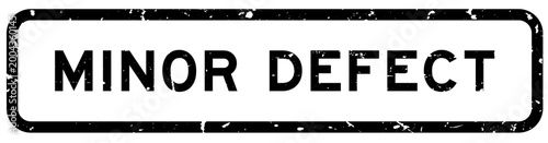 Fotografie Grunge black minor defect word square rubber seal stamp on white background