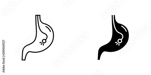 Valokuva Endoscopy icon on white background, editable stroke svg 10
