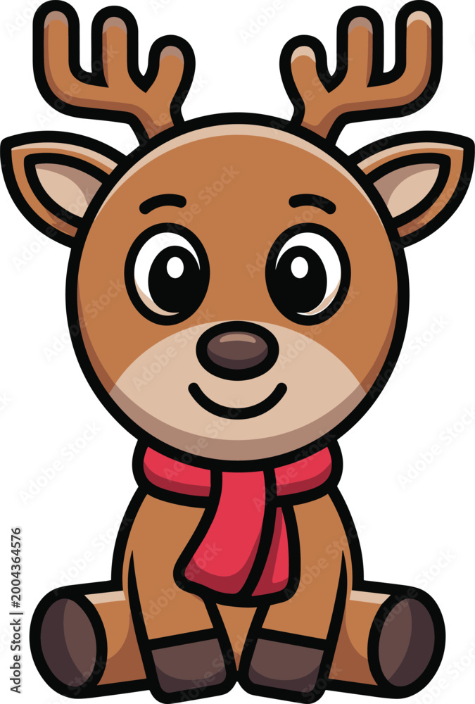 Fototapeta premium Cute cartoon boy with raised hands, wearing striped shirt and brown shoes