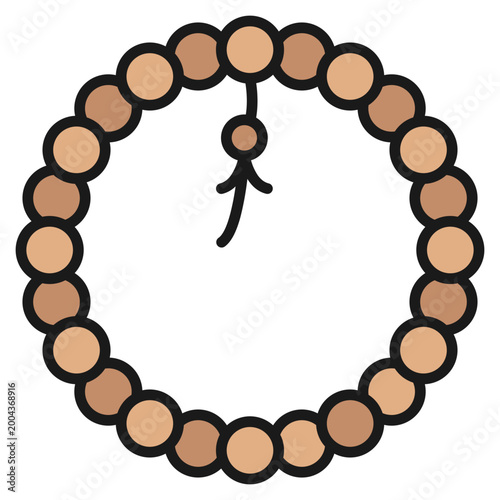 Canvas Print Tasbih Circle Icon For Design Elements