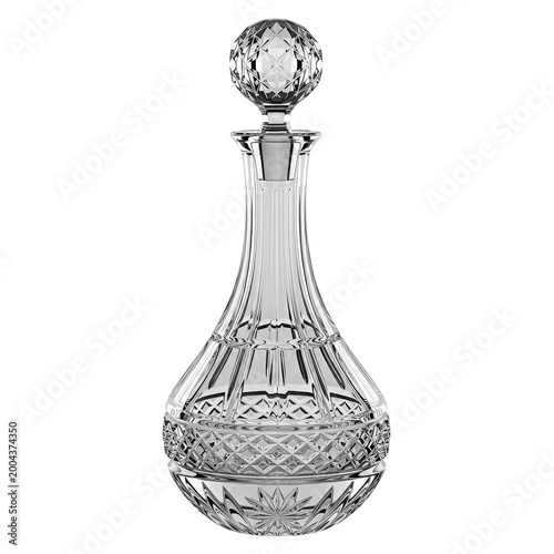 Elegant Vintage Crystal Glass Decanter for Spirits and Wine.