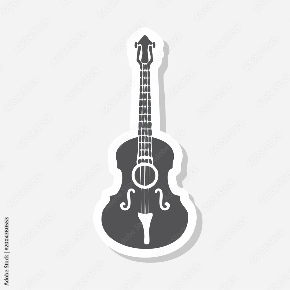 Naklejka premium Stylized Cello Icon
