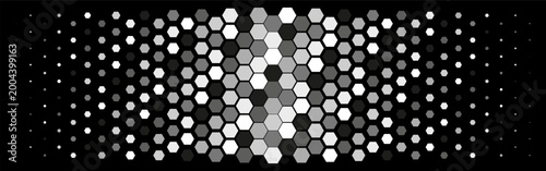 Canvastavla Black seamless hexagonal pattern