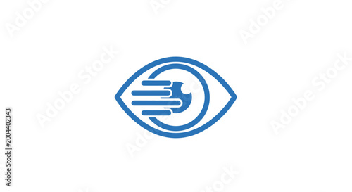 Eye illustration representing vision and perception, perfect for branding or logos