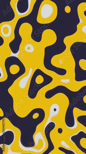 Abstract dark background with yellow and white shapes