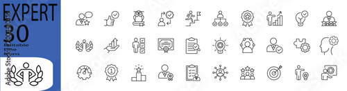 Bild auf Leinwand Expert line editable icon set