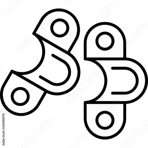 Pipe Anchor Bracket Outline Icon