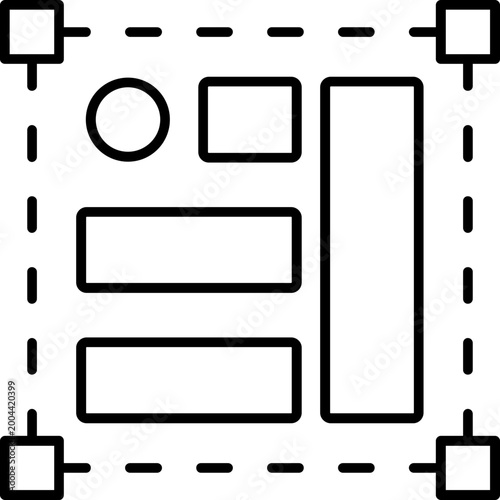 Foto UI Blocks Outline Icon