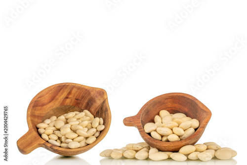 Dried beans isolated on white background.