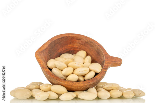 Dried beans isolated on white background.