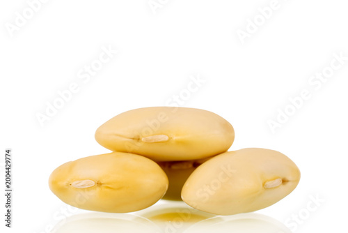 Dried beans isolated on white background.