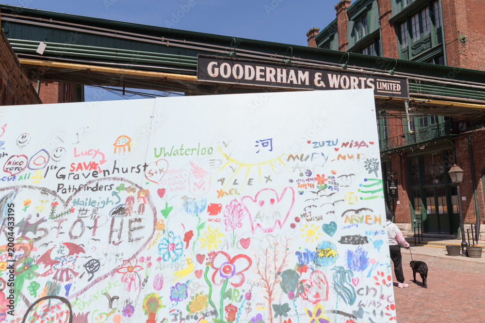 Obraz premium communal art project at Gooderham & Worts Distillery District, Toronto