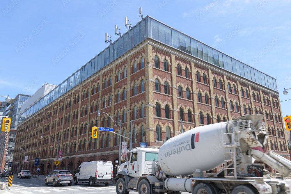 Obraz premium view of Christie, Brown & Co. Biscuit Factory, now part of George Brown College’s St. James Campus, 200 King St E, Toronto