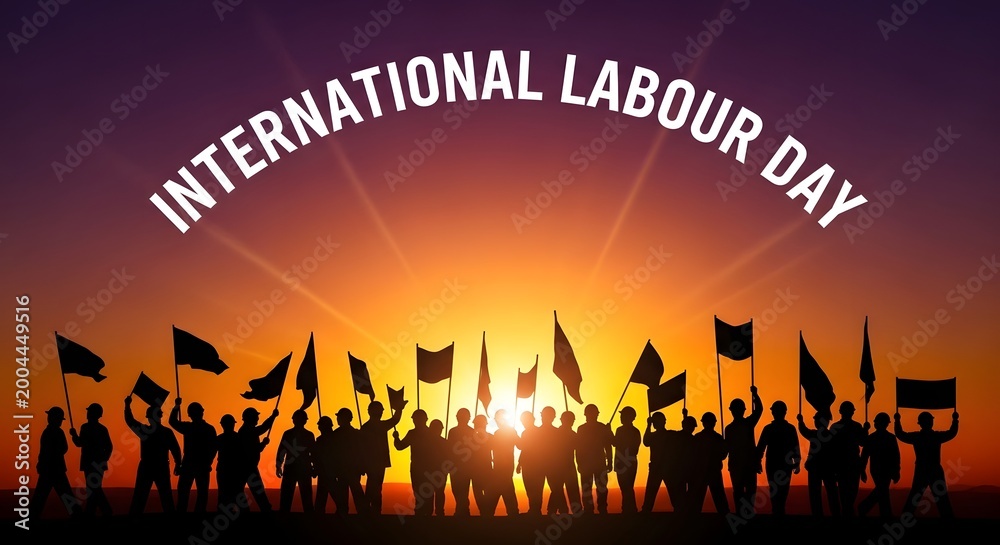Fototapeta premium Celebrating international labor day a tribute to workers' rights and achievements