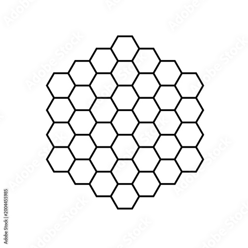 Honeycomb Pattern Vector Orange Hexagon Honey Cell Grid Design Bundle