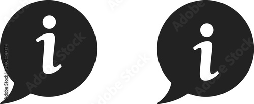Information icon set info button symbol flat style help logo vector illustration