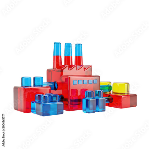 Colorful fire station toy set for children, ideal for playroom decor and educational activities