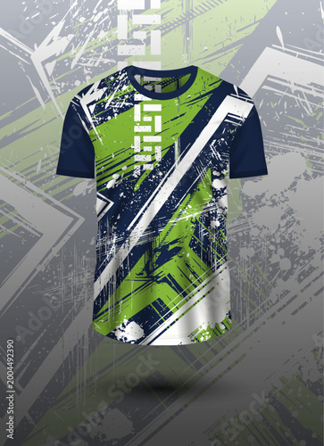 Sport jersey design for sublimation printing with abstract pattern