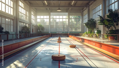 Indoor vintage game hall