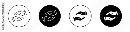 Cuadro en lienzo Forgiveness icons vector graphics collection on white background