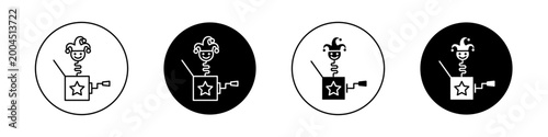 Bild auf Leinwand Jack in the box icons vector graphics collection on white background