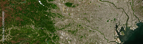 Photos Tokyo on open data satellite image