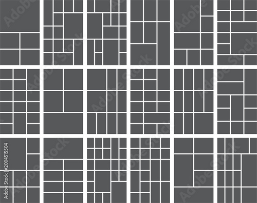 Geometric gray background with lines in modern minimalist style for web design Bento Grid Collection