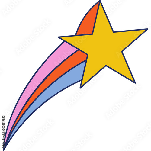 Bild auf Leinwand Retro Shooting Star