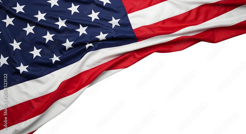 Fototapeta premium Patriotic 4th of july american flag celebrating independence day with stars and stripes