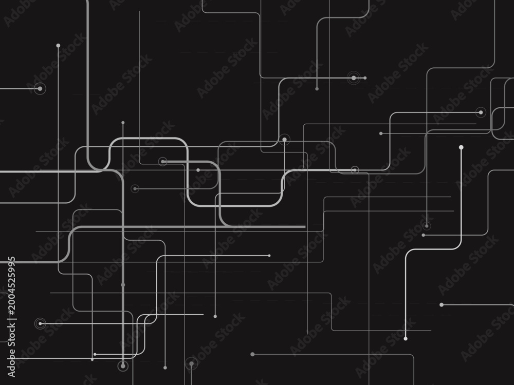 Obraz premium Minimal Digital Circuit Board Background