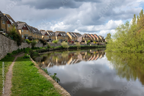 Houses overlooking the river Medway in Aylesford near Maidstone in Kent, England