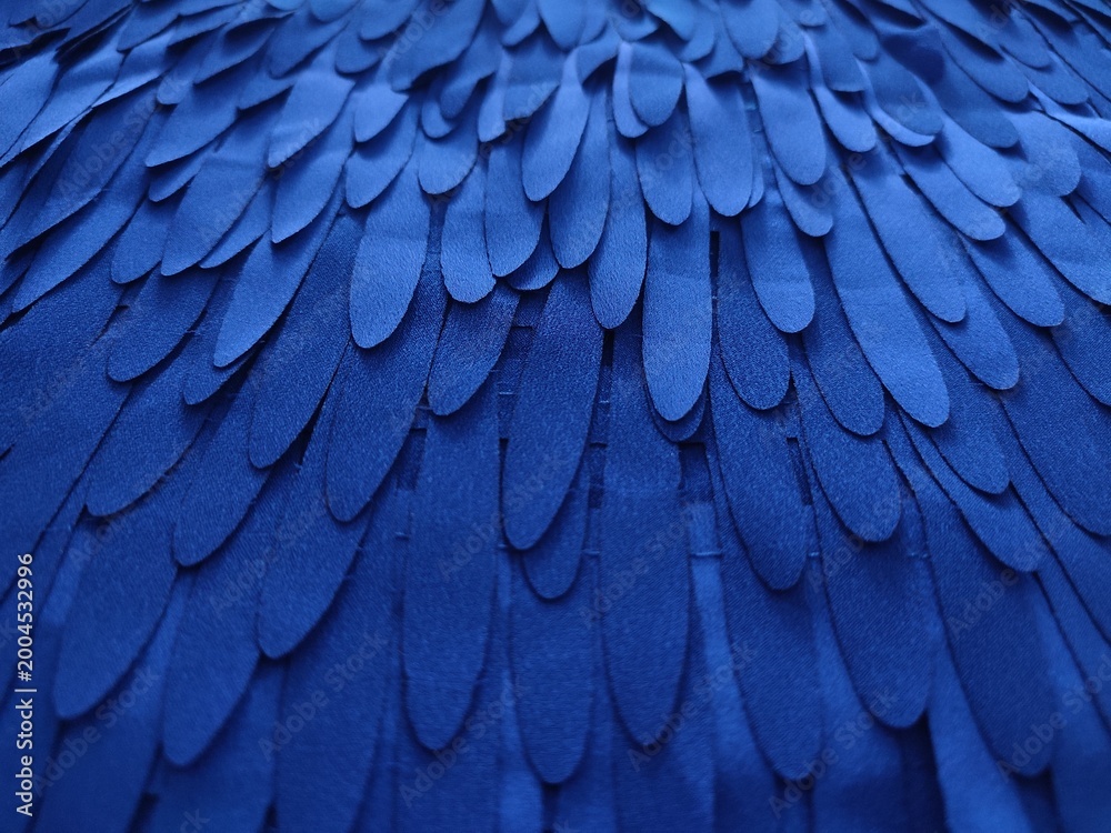 Obraz premium Texture textile bleu à effet plumes superposées – relief graphique et design original