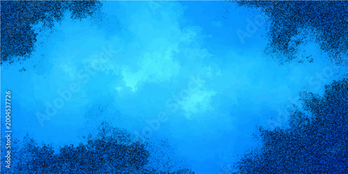 Canvas Print Vector Abstract blue sky and clouds with cloudy azure background depicting atmospheric scenic view