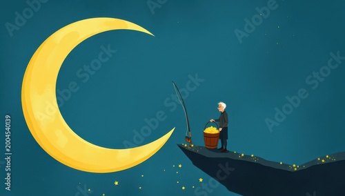 moon and stars