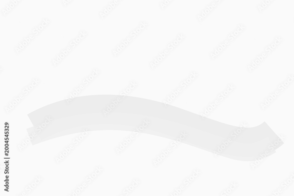Fototapeta premium White curved ribbon on isolated white background