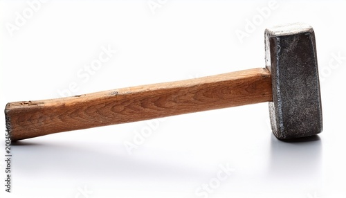 used sledge hammer isolated on white background