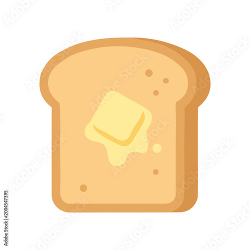Slice of bread with butter on top.